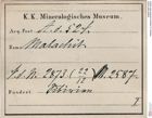Etiketten zu Malachit (NHMW-MIN-Ad524)